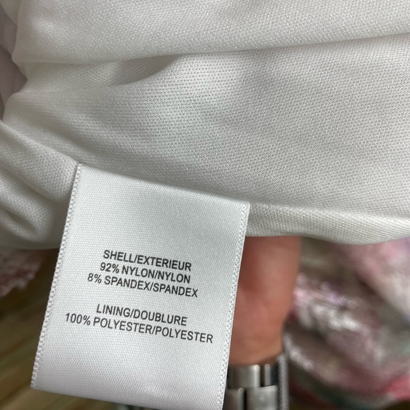 NWOT ONE33 Social Women's White Metallic Floral A-Line Mini Dress Size 4 - Picture 6 of 6